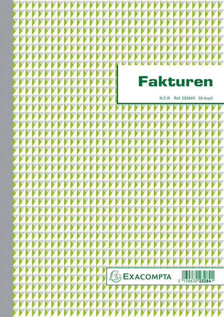 Kasboek Exacompta -Verteiler -Rechnungen Dupli 50vel