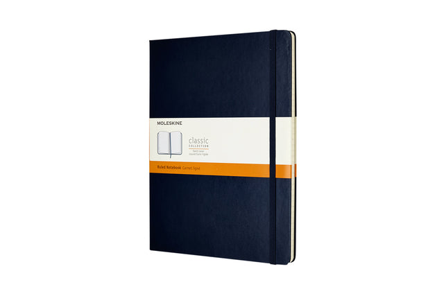 Notebook Moleskine XL 190x250mm Linie Hartcover Saphirblau
