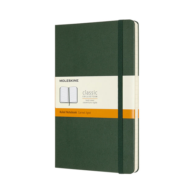 Notizbuch Moleskine L 130x210mm Linie HC grün | 1 Stück