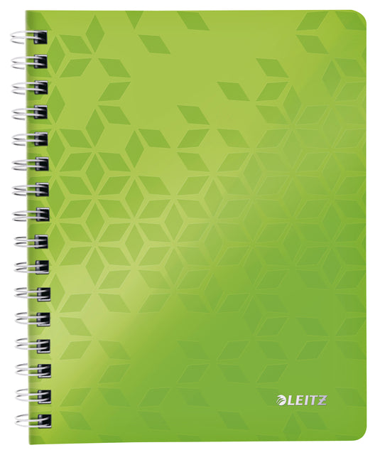 Notebook Leitz Wow A5 Line Spiral PP Green