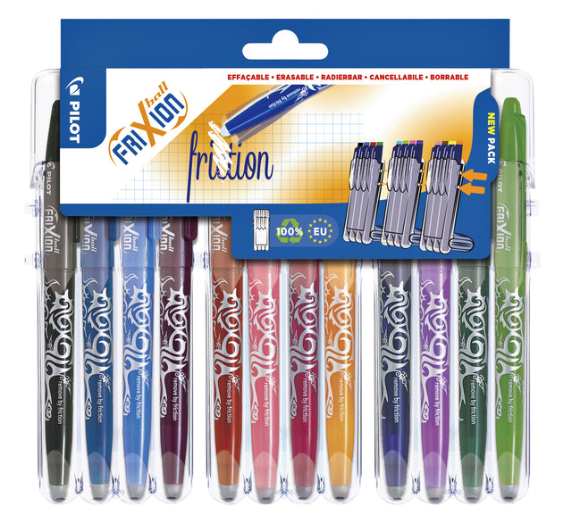 Rollerpen Pilot Frixion Set2Go BL-FR7 0551607 0,35 mm auf 12 Teile ASD eingestellt