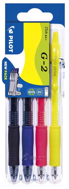 Gelshriod Pilot Set2Go Clicker BL-G2-7 0,4 mm Set von 4 Teilen Neon Arsch