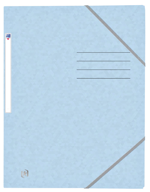 Elastomap Oxford Top -Datei+ A4 3 Ventile 390gr Pastellblau | 10 Stück