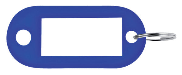 Pavo - Klautellabel Plastik Blau 100 Stücke
