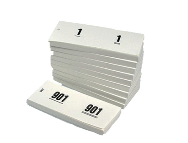 Büro - Nummernblock 42x105mm Nummerierung 1 1000 Weiß 10 Teile