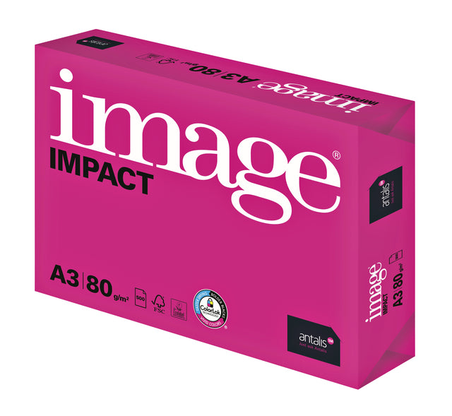 Kopieren Sie Papierbild Impact A3 80gr White 500vel | 5 Stücke