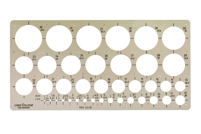 Circhs Table Linex 39 Circhs mit Tintenfüßen 1-35 mm grau