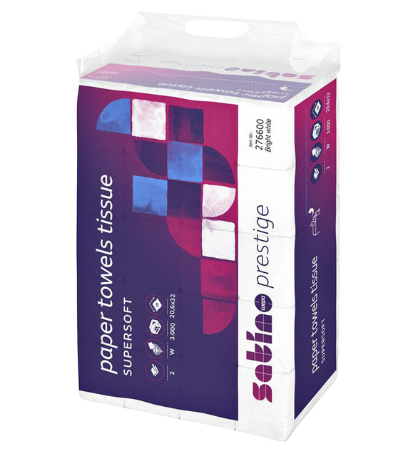 Handtuch Satino Prestige W-falt 21x32cm 2-layer 3000st