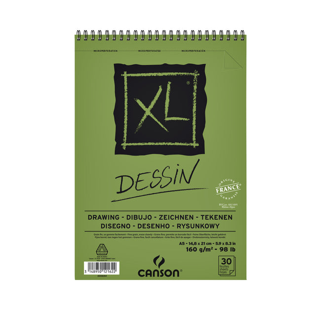 Zeichnen von Block Canson XL Dessin A5 30V 160gr Spirale