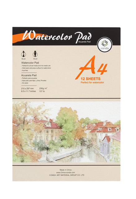 Aquarellblock Conda A4 230 g