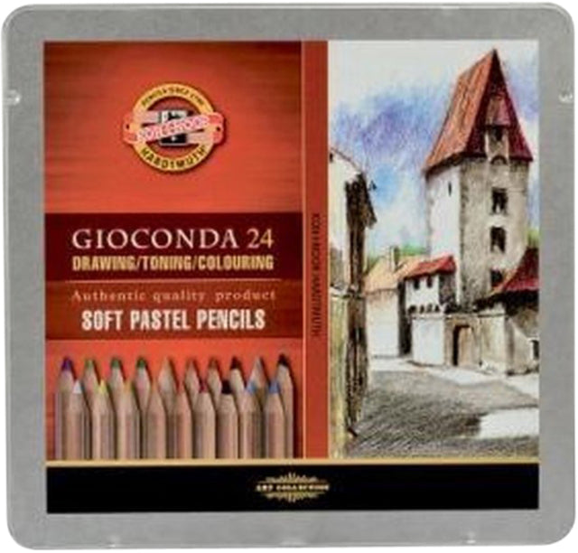 Pastellstift Koh-i-Noor Gioconda 24 sortiert | Dose mit 24 Stück