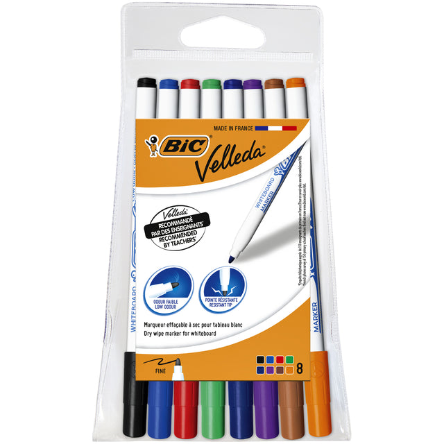 Whiteboard -Marker BIC Velleda 1721 Enui 8 Stück Sortiment