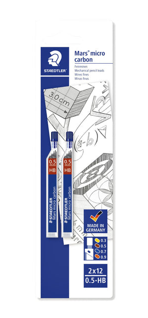 Bleistift Stift Staedtler Mars Carbon Micro 0,5 mm HB Blase