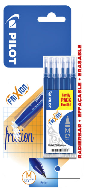 Roller Stiftfüllung Pilotfrixion Blau 0,35 mm Blasen von 6 Teilen
