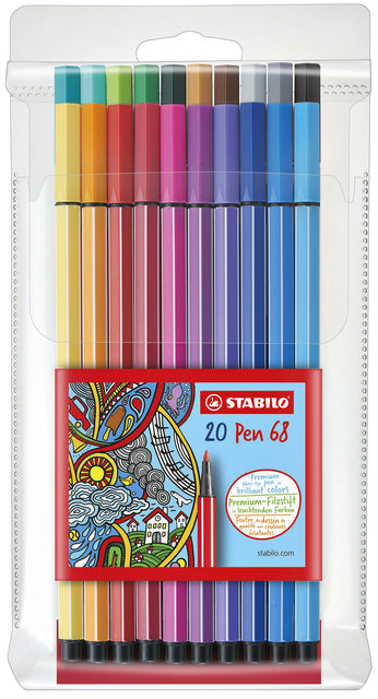Filz -Tip Stift Stabilo Pen 68/20 Penny von 20 Farben