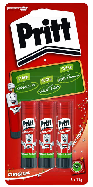 Klebermarker Pritt 11gr Blister von 3 Teilen