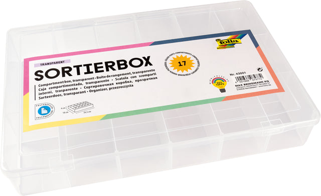 Sortierbox Folien 17 Kurse 180x265x40mm transparent
