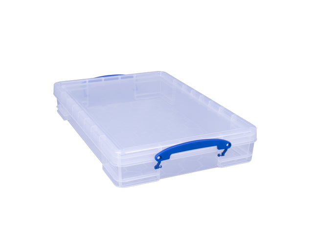 Aufbewahrungsbox ru 10ltr 520x340x85mm transp weiß | Schrumpfen Sie ein Stück