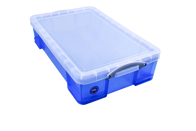 Aufbewahrungsbox ru 33ltr 710x440x165mm transp blau | Schrumpfen Sie ein Stück