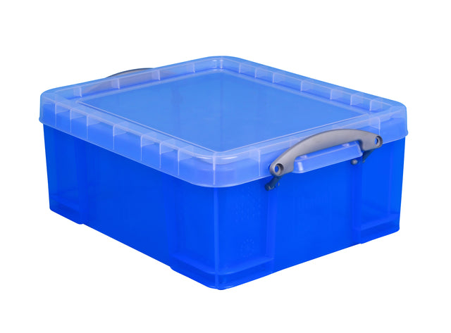 Aufbewahrungsbox ru 18ltr 480x390x200mm transp blau | Schrumpfen Sie ein Stück