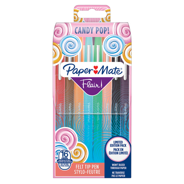 Fineliner Paper Mate Flair Candy Pop Brieftasche von 16 Farben