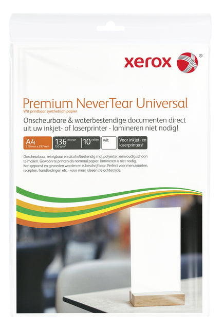 Nevertear Xerox Premium Universal A4 Polyester 136Micron White 10vel