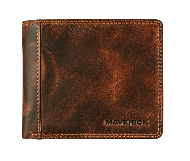 Portemonee Maverick das Original mit Wechsel von RFID -Lederbraun