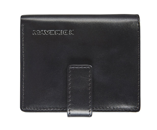 Kartenhalter Maverick All Black Compact RFID Leder schwarz