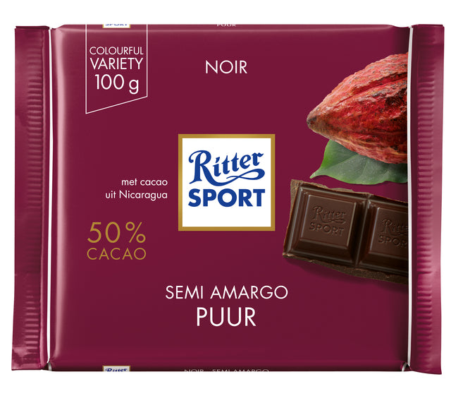 Schokoladen -Ritter Sport Puur 100gr | 12 Stücke