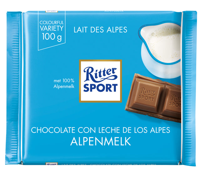 Schokoladen -Ritter Sport Alpine Milch 100gr | 12 Stücke