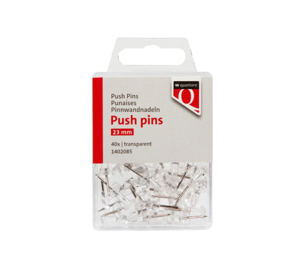 Quantor - Push Stifte transparent 40 Stücke