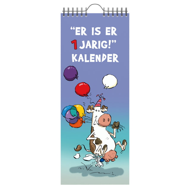 Geburtstagskalender Lannoo Ritstier 130x325 Blau