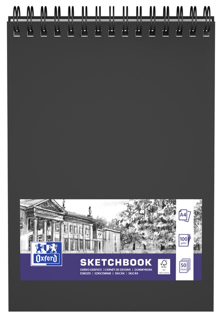 Sketchbook Oxford A4 50vel 100gr Spiral