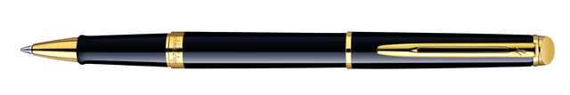 Rollerpen Waterman Hémisphère Black Lack GT fein