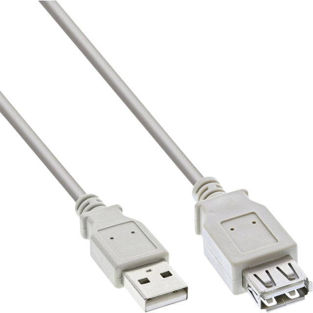 Kabelinline-Verlängerungskabel USB-A 2,0 m-V 3 Meter grau
