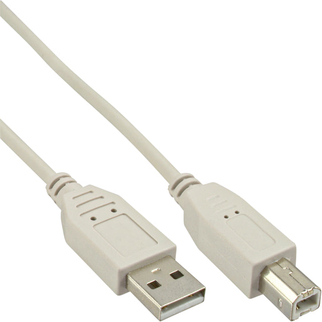 Kabel Inline USB-A USB-B 2,0 m 1,8 Meter Beige
