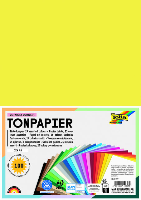 Craft Paper Folia A4 100vel Grundfarben