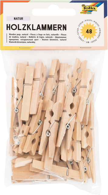 Kleidung Peg Folia drei Größen Set von 48st