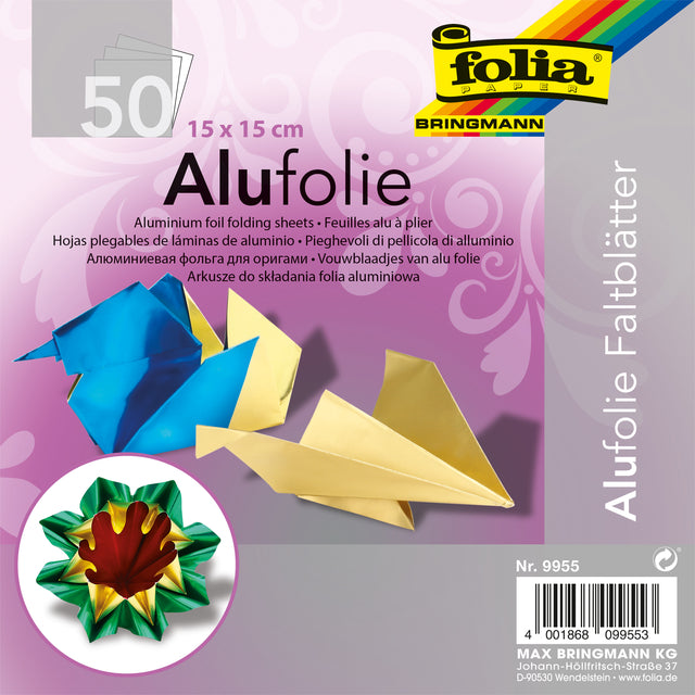 Klapppapier Folia Aluminium 50vvvel Asorti