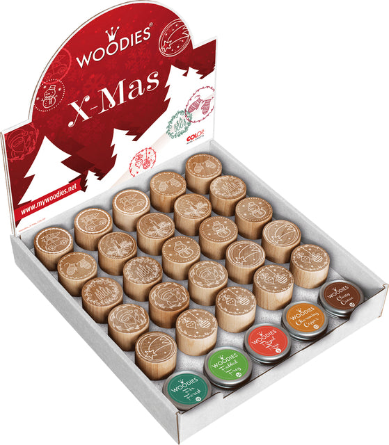 Briefmarken und Briefmarkenkissen Woodies Weihnachten Bild