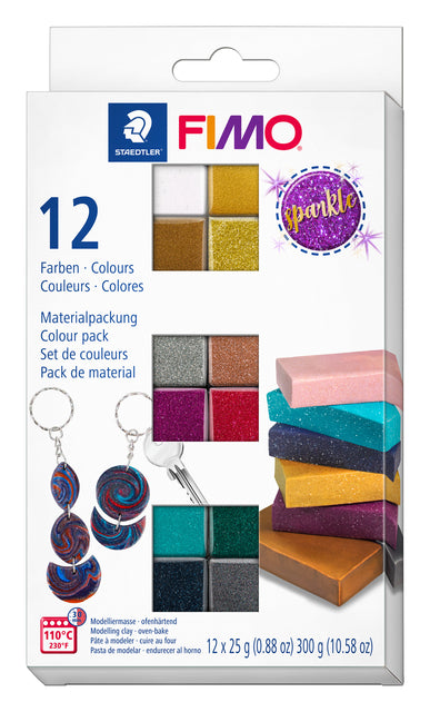 Clay Fimo Effect Farbanzug für 12 funkelnde Farben