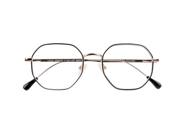 Lesen Sie eine Brille Ich brauche dich Yoko +2.0 DPT schwarz-Gold