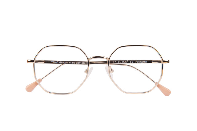 Lesen Sie eine Brille Ich brauche dich yoko +1.0 dpt Gold