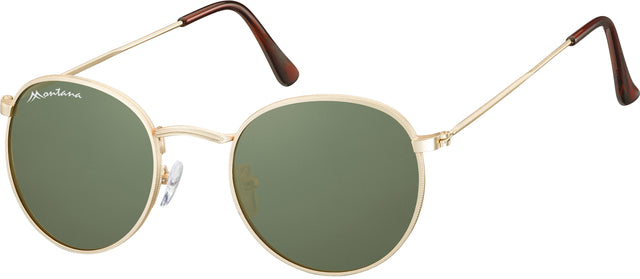Sonnenbrille Montana mit grünem G15-Glas mattgold | 1 Stück