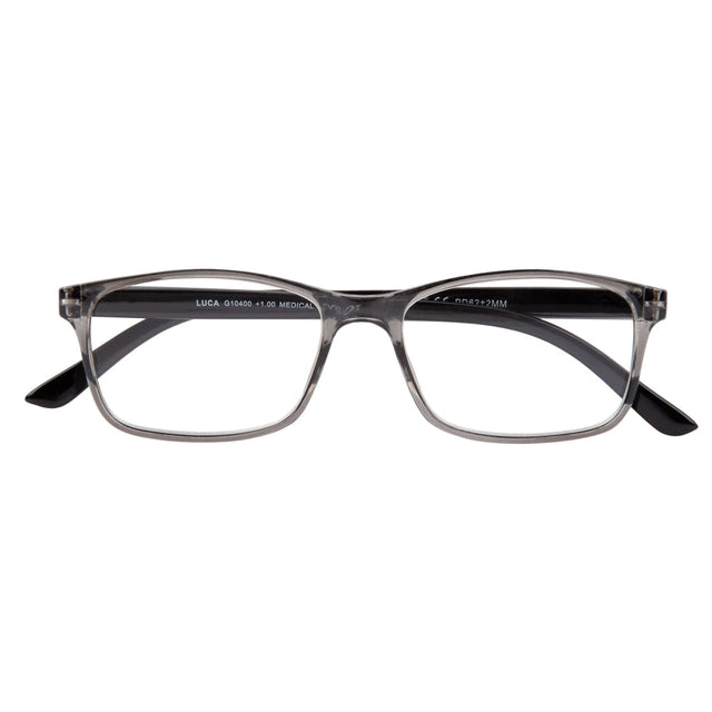 Lesen Sie eine Brille Ich brauche Sie Luca +1,50 dpt Grau