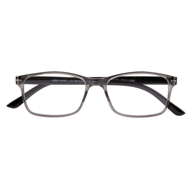 Lesen Sie eine Brille Ich brauche Sie Luca +3.00 dpt Grau