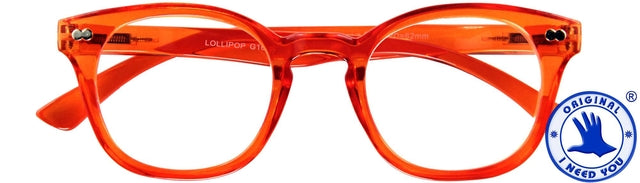 Lesen Sie eine Brille Ich brauche Sie Lollipop +1.00 DPT Orange