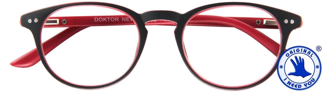 Lesen Sie eine Brille Ich brauche Ihren Arzt neu +2.00 dpt grau - rot
