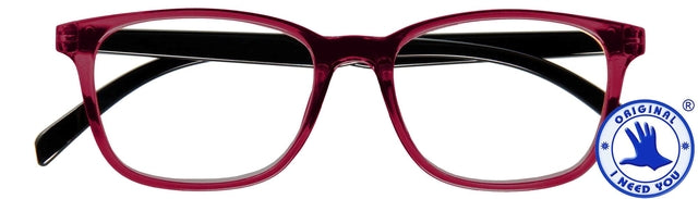 Lesen Sie eine Brille Ich brauche dich Glück +1,00 dpt rot