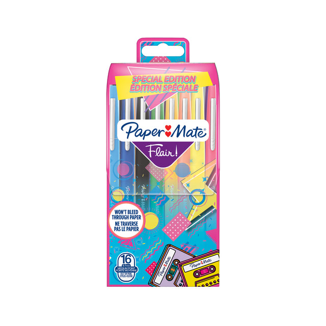 Fineliner Papermate Flair Retro M sortiert 16 Stück | Holen Sie sich ein 16 Stück